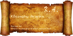 Kőszeghy Aranka névjegykártya